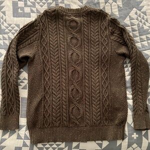 LL Bean Men's Signature Cotton Fisherman Sweater- Large, Loden Green